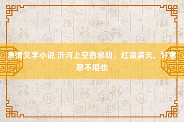 激情文学小说 沂河上空的黎明,红霞满天,好意思不堪收
