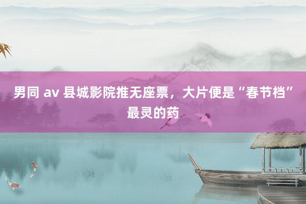 男同 av 县城影院推无座票，大片便是“春节档”最灵的药