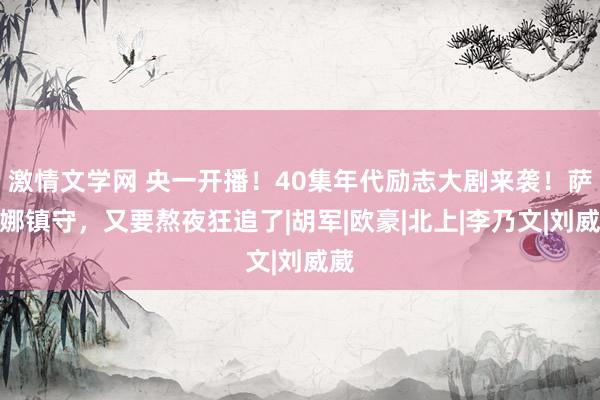 激情文学网 央一开播！40集年代励志大剧来袭！萨日娜镇守，又要熬夜狂追了|胡军|欧豪|北上|李乃文|刘威葳