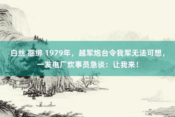 白丝 捆绑 1979年，越军炮台令我军无法可想，一发电厂炊事员急谈：让我来！