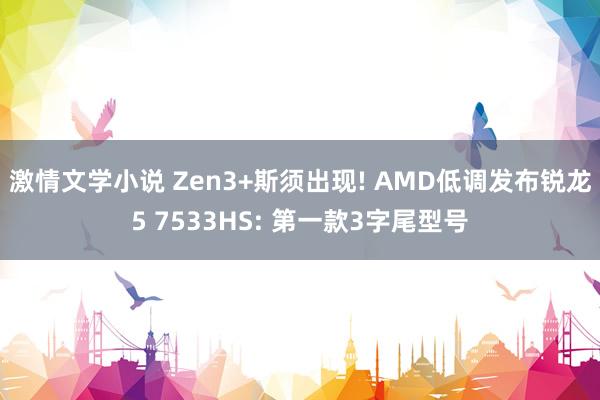 激情文学小说 Zen3+斯须出现! AMD低调发布锐龙5 7533HS: 第一款3字尾型号