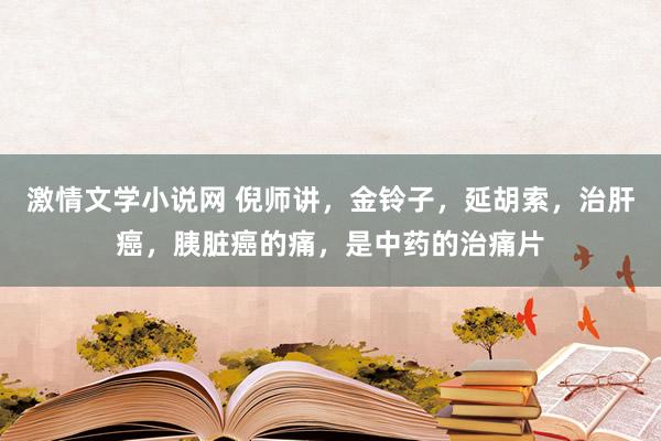 激情文学小说网 倪师讲，金铃子，延胡索，治肝癌，胰脏癌的痛，<a href=